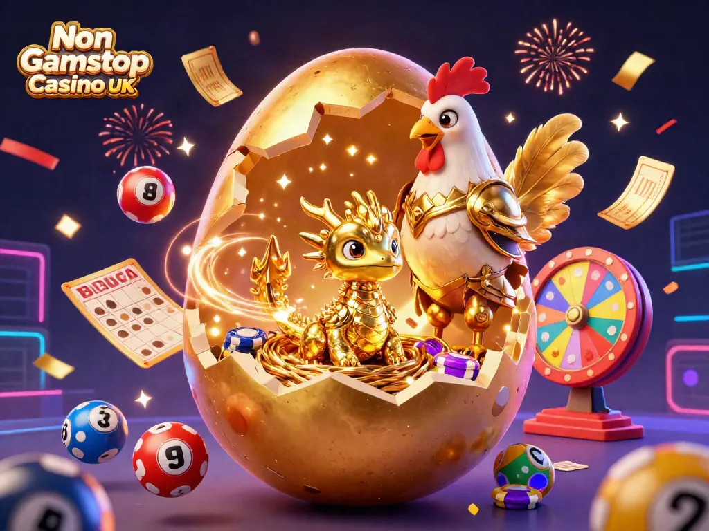 Engage in thrilling action at Non Gamstop Casino UK with dragon-themed gaming features and vibrant prize elements.