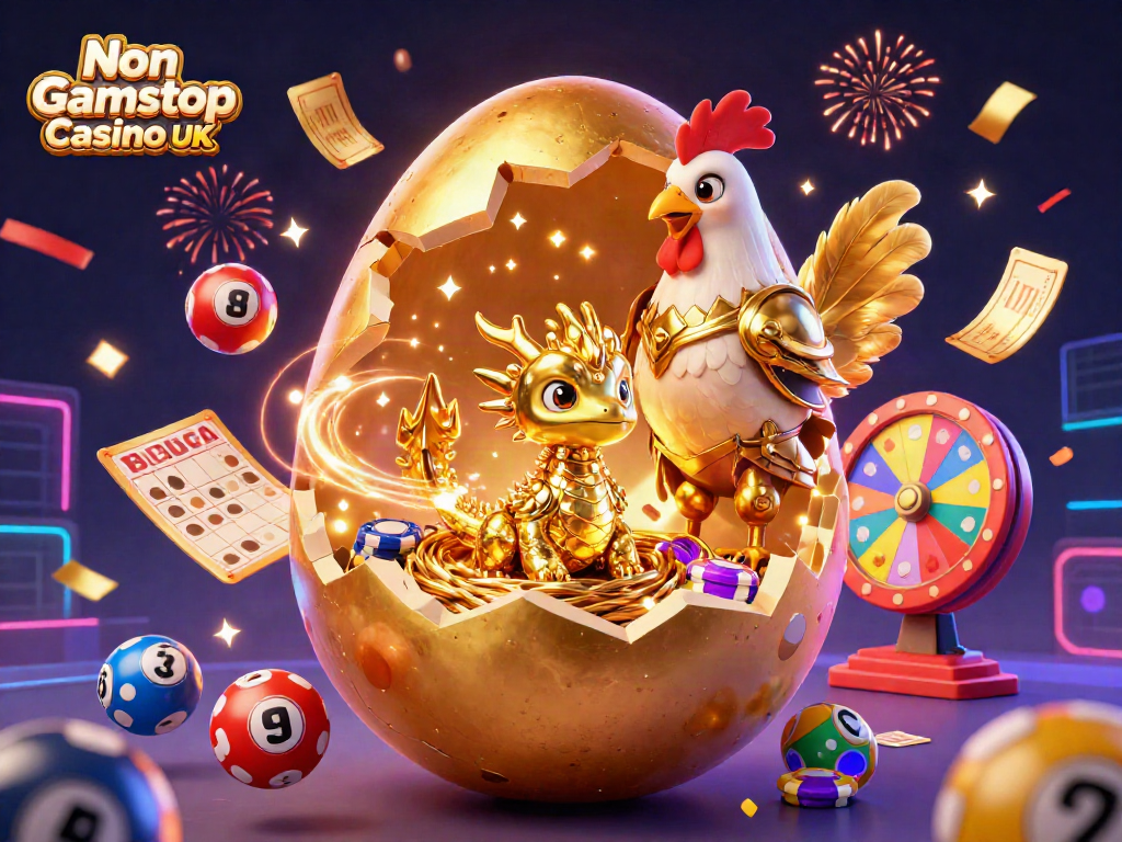 Engage in thrilling action at Non Gamstop Casino UK with dragon-themed gaming features and vibrant prize elements.