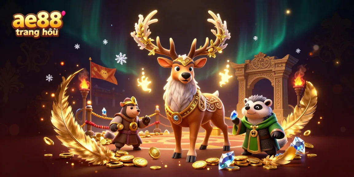 Join the action at ae88 trang chủ with vibrant characters and elements showcasing an exciting casino atmosphere.
