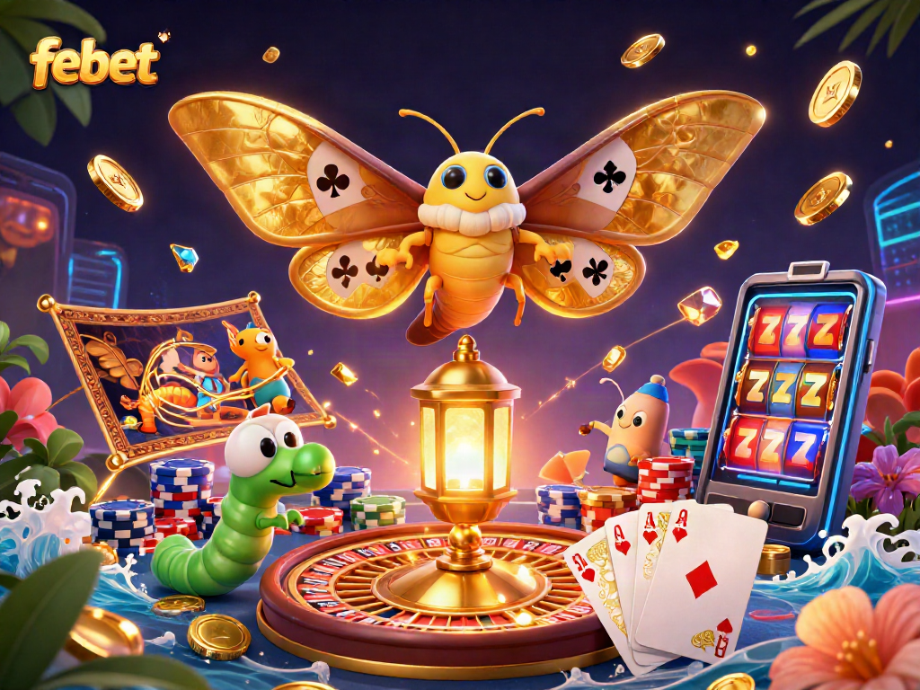 Experience vibrant 3D gaming excitement with febet's animated casino elements and thrilling visuals.