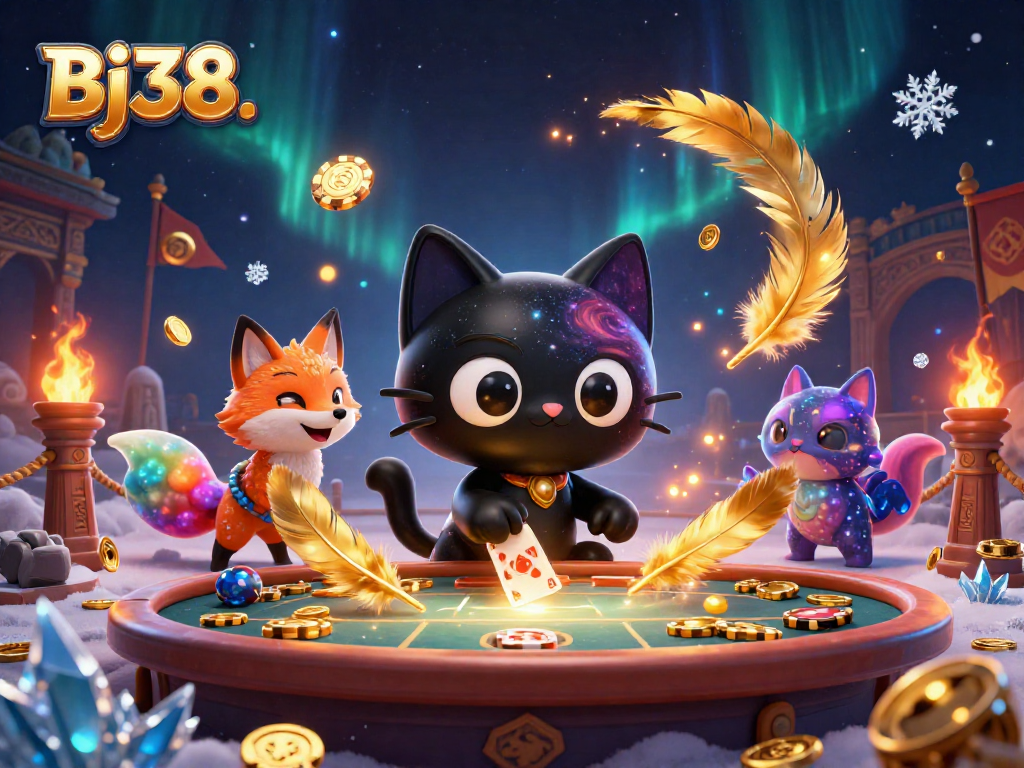 Bj38. Experience thrilling cosmic casino action with captivating characters and vibrant game elements.