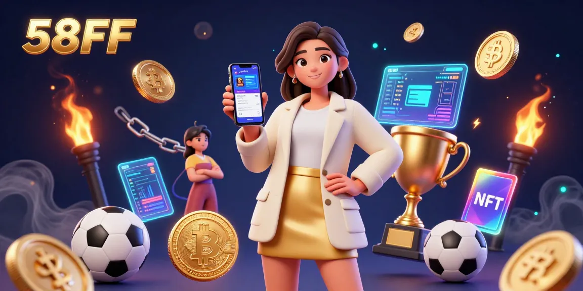 Experience thrilling sports betting with 58FF as the Asian woman engages with her mobile app amidst dynamic casino elements.