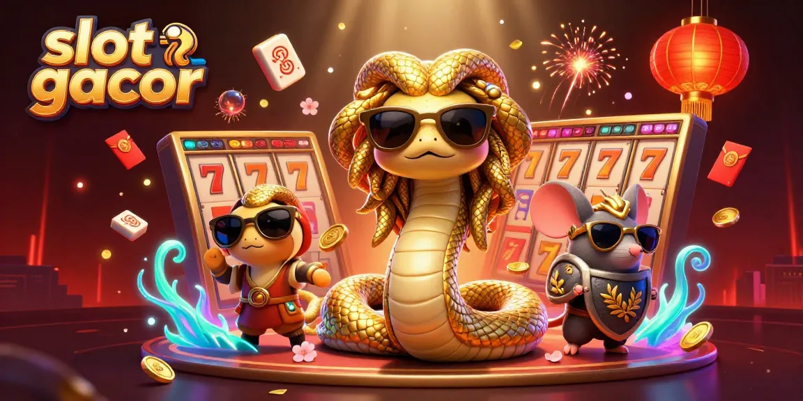 Experience the excitement of slot gacor with vibrant casino characters and festive elements