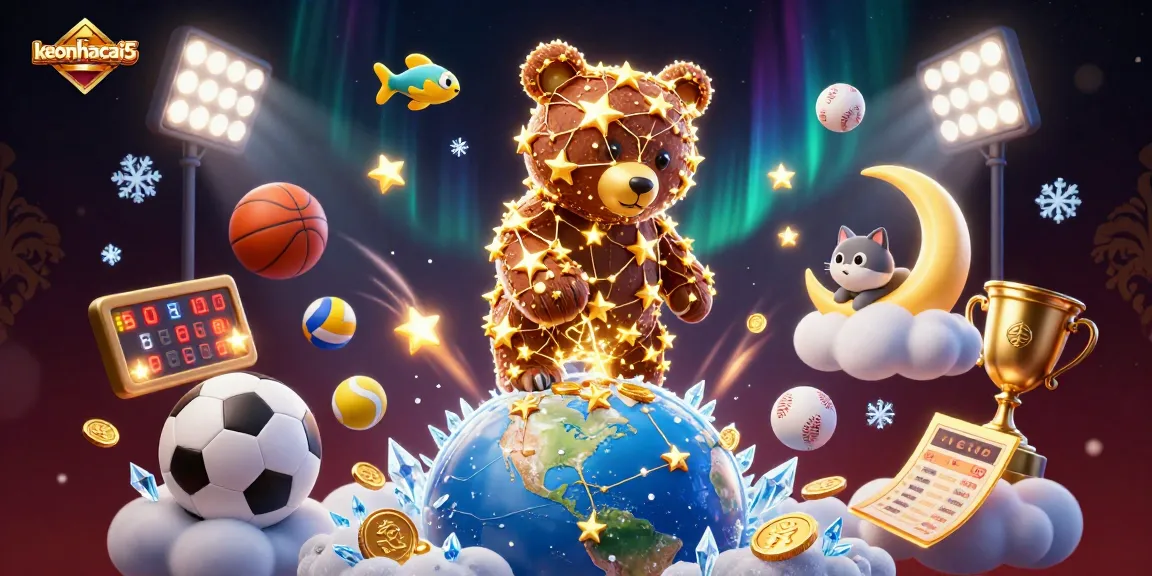 keonhacai5 sports betting action scene with constellations, coins, and vibrant game elements