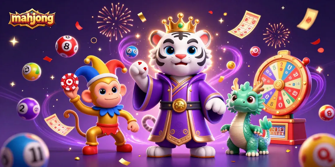 Experience Mahjong excitement with dynamic gameplay visuals featuring iconic characters and casino elements.