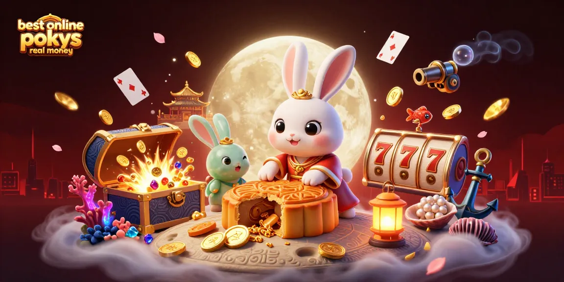 Engage with the best online pokies real money in a vibrant casino-themed 3D illustration.